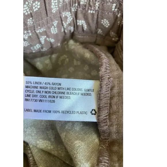 Target A New Day Linen Blend Patterned Shorts Small - Picture 4 of 5